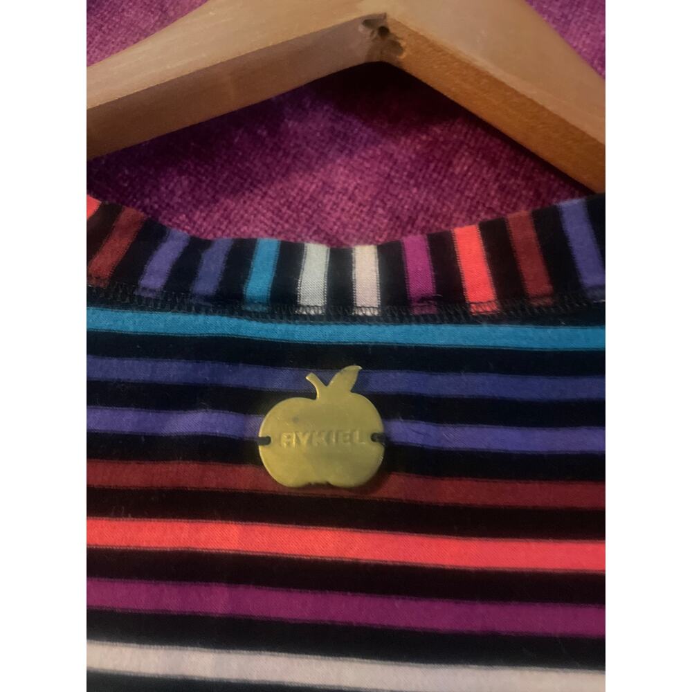 Vintage Y2K SONIA RYKIEL Stripe 2 Pc Twinset Cardigan & Top Black  Size Large L - Picture 5 of 11